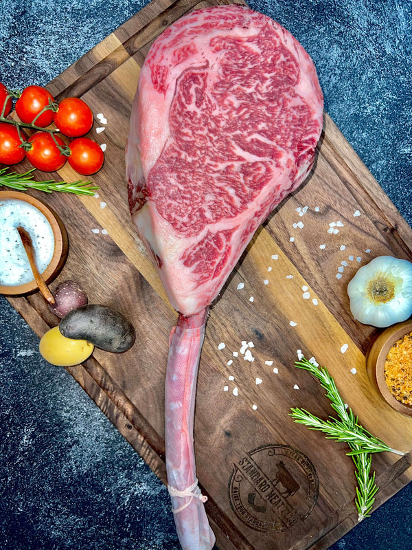 3-4lb Stone Axe Wagyu Dry-Aged Monster Hawk BMS 9+