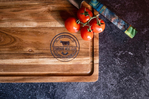 Hand Crafted Acacia Wood Standard™ Cutting Board