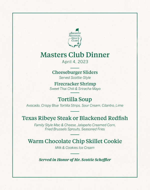 Golf Champion's Dinner Box